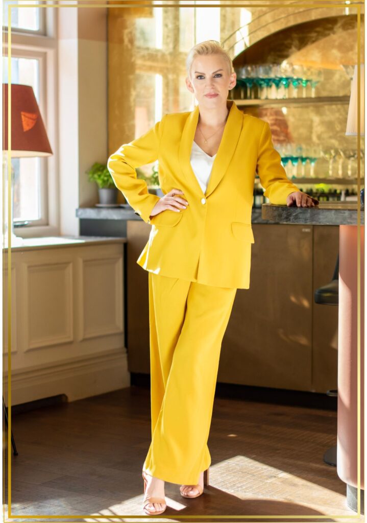 the mears collective - siobhan - yellow suit