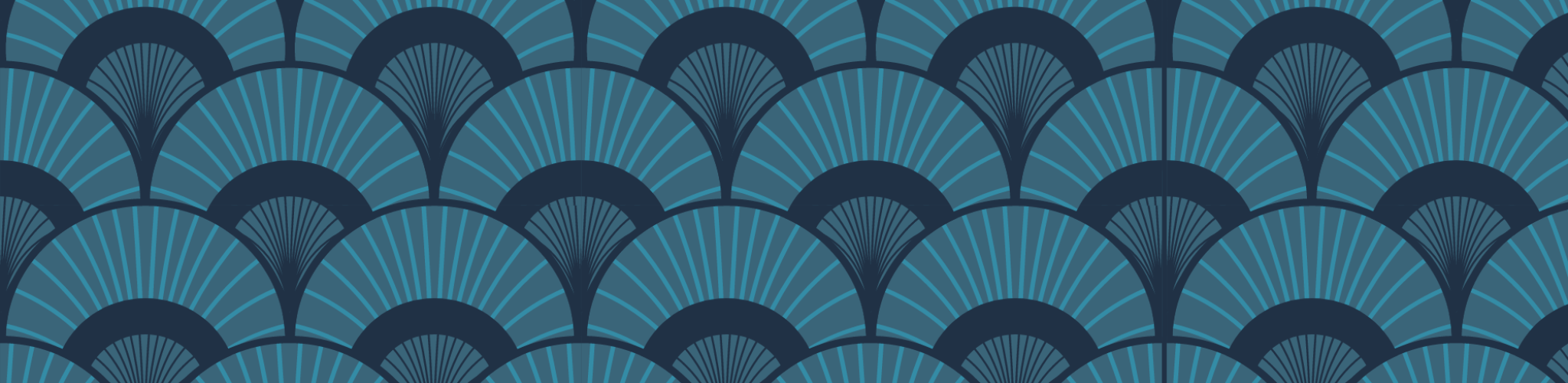 Blue-fan-pattern